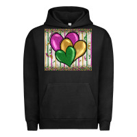Pigment Black mardi gras heart Urban Hoodie - BarkalooDesign