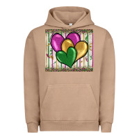 Pigment Burro mardi gras heart Urban Hoodie - BarkalooDesign