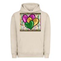 Pigment French Oak mardi gras heart Urban Hoodie - BarkalooDesign