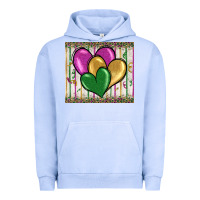 Pigment Grape Ice mardi gras heart Urban Hoodie - BarkalooDesign