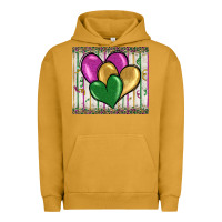 Pigment Peanut Butter mardi gras heart Urban Hoodie - BarkalooDesign