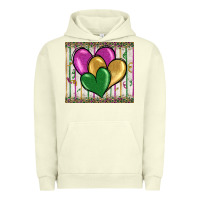 Pigment Pistachio mardi gras heart Urban Hoodie - BarkalooDesign