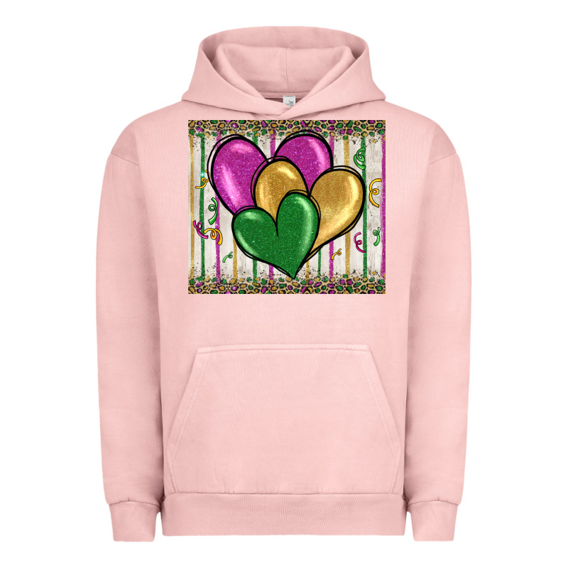 Mardi Gras Heart Urban Hoodie by BarkalooDesign | Teevron