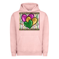 Pigment Salmon mardi gras heart Urban Hoodie - BarkalooDesign