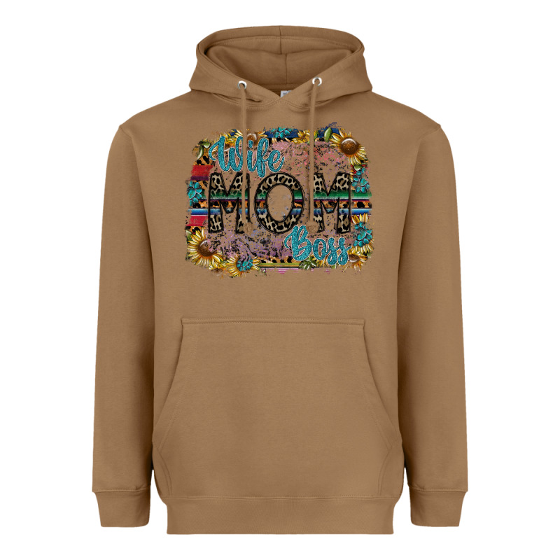 Wife Mom Boss Heavyweight Hoodie by SublimationCraftShop | Teevron