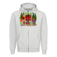 Dove Grey it's The Most Wonderful Time of the year Zipper Hoodie - CowhideDigitalArt