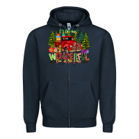 Navy it's The Most Wonderful Time of the year Zipper Hoodie - CowhideDigitalArt