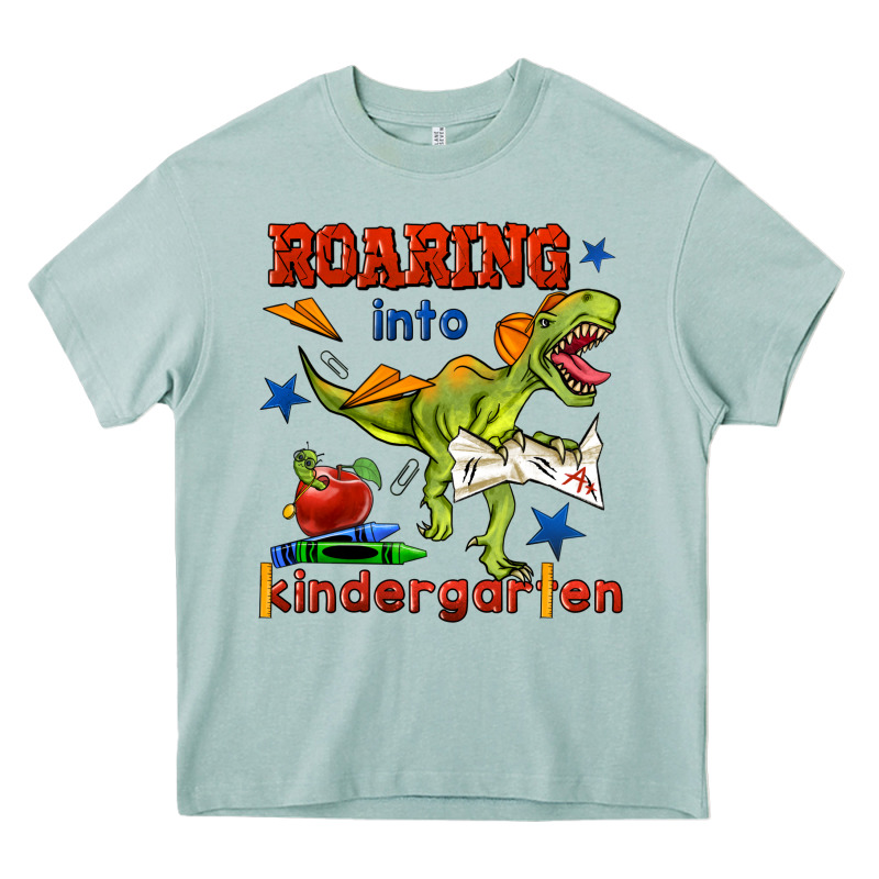 Roaring Into Kindergarten Heavy Core Tee by BundleAndBundleShop | Teevron
