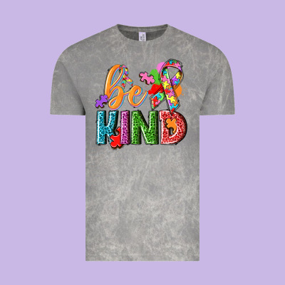Autism Be Kind Vintage Tee Designed By Nancycooperartshop