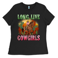 Black long live cowgirls artiststas Ladies Tee - Artiststas