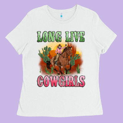 Long Live Cowgirls Artiststas Ladies Tee Designed By Artiststas
