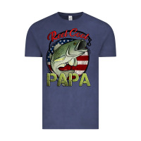 Vintage Denim reel cool papa fishing Vintage Tee - Jasminsmagicworld