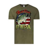 Vintage Olive reel cool papa fishing Vintage Tee - Jasminsmagicworld