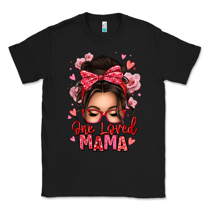 One Loved Mama Messy Bun Classic Tee by texasbilliewilder | Teevron