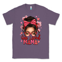 Lavender one loved mama messy bun Classic Tee - texasbilliewilder