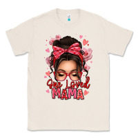 Natural one loved mama messy bun Classic Tee - texasbilliewilder