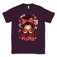 Plum one loved mama messy bun Classic Tee - texasbilliewilder