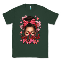 Sports Green one loved mama messy bun Classic Tee - texasbilliewilder