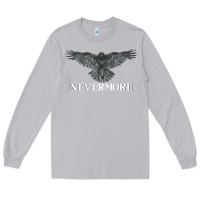 Moon Dust Hot Trend Raven Nevermore Poetry Halloween Edgar Allan Poe Long Sleeve Tee - lanVoArt