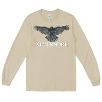 Mushroom Hot Trend Raven Nevermore Poetry Halloween Edgar Allan Poe Long Sleeve Tee - lanVoArt