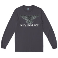 Smoke Hot Trend Raven Nevermore Poetry Halloween Edgar Allan Poe Long Sleeve Tee - lanVoArt