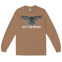 Toasted Coconut Hot Trend Raven Nevermore Poetry Halloween Edgar Allan Poe Long Sleeve Tee - lanVoArt