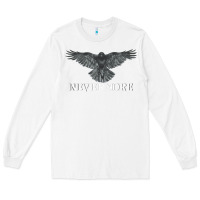 White Hot Trend Raven Nevermore Poetry Halloween Edgar Allan Poe Long Sleeve Tee - lanVoArt