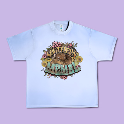 Southern Memal Western Flowers Urban Heavy Tee Designed By Howdyjamesfarm