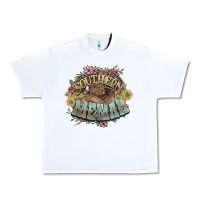 White Southern Memal western flowers Urban Heavy Tee - HowdyJamesFarm