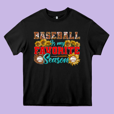 Baseball Is My Favorite Season Heavy Core Tee Designed By Bundleandbundleshop