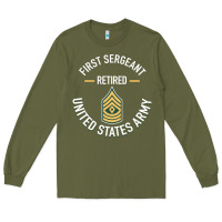 Army Green first sergeant 1sg retired army military retirement gifts long sleeve Long Sleeve Tee - lanVoArt