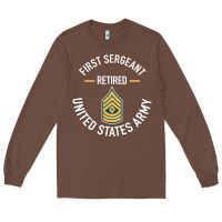 Chestnut first sergeant 1sg retired army military retirement gifts long sleeve Long Sleeve Tee - lanVoArt