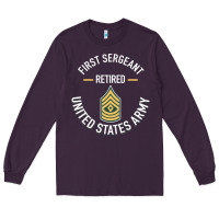 Plum first sergeant 1sg retired army military retirement gifts long sleeve Long Sleeve Tee - lanVoArt