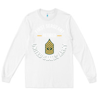 White first sergeant 1sg retired army military retirement gifts long sleeve Long Sleeve Tee - lanVoArt