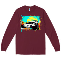 Burgundy Lam borghini Aventador SVJ gift Long Sleeve Tee - lanVoArt