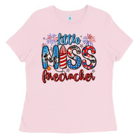 Little Miss Firecracker 4th Of July Ladies Tee | Teevron