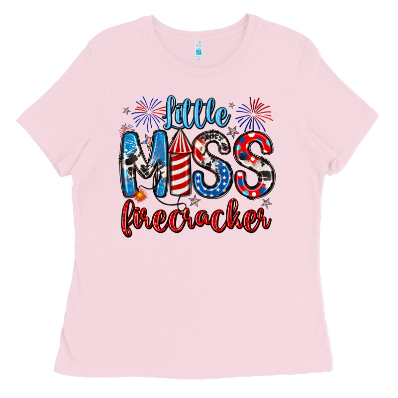 Little Miss Firecracker 4th Of July Ladies Tee by Artiststas | Teevron