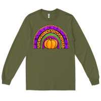 Army Green halloween rainbow Long Sleeve Tee - Jasminsmagicworld