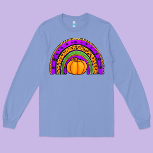 Halloween Rainbow Long Sleeve Tee Designed By Jasminsmagicworld