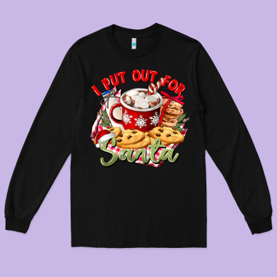 I Put Out For Santa Long Sleeve Tee Designed By Cowgirlartshop
