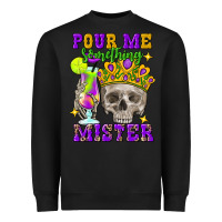 Black skull pour me something mister Heavyweight Sweatshirt - FaDigitalArtStudio