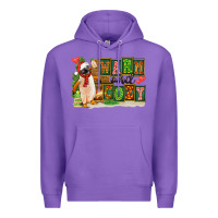 Purple Warm And Cozy Penguin Premium Hoodie - FaDigitalArtStudio