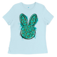 Baby Blue gemstone rabbit Ladies Tee - Artiststas