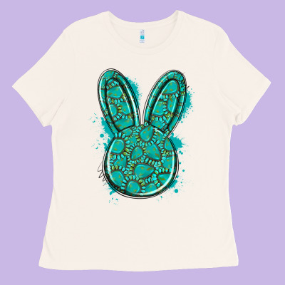 Gemstone Rabbit Ladies Tee Designed By Artiststas