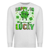 Oatmeal Heather happy go lucky Premium Sweatshirt - Artiststas