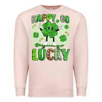 Pale Pink happy go lucky Premium Sweatshirt - Artiststas