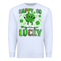 White happy go lucky Premium Sweatshirt - Artiststas
