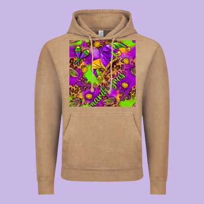 Mardi Gras And Jester Hat Seamless Pattern Vintage Hoodie Designed By Howdyjamesfarm