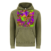 Vintage Olive Mardi Gras and jester hat seamless pattern Vintage Hoodie - HowdyJamesFarm
