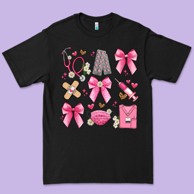 Coquette Bow Nurse Premium Tee Designed By Artiststas